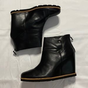 Ugg Amal Black Wedge Boots